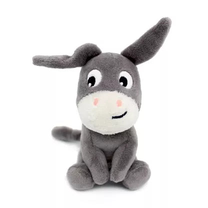 Ptipotos by Les Deglingos Peluche Mamma Bambino Asino Poitou Grigio