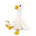 Ptipotos di Les Deglingos Peluche Mamma Bambino Jebongou l'Oca Bianca