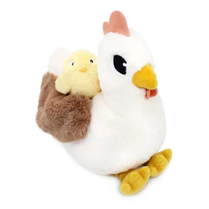 Peluche Pioupiou La Gallina Bianca Mamma e Pulcino | Les Deglingos Ptipotos