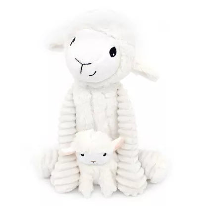 Ptipotos by Les Deglingos - Mamma Bambino Peluche Olou la Pecora Bianca