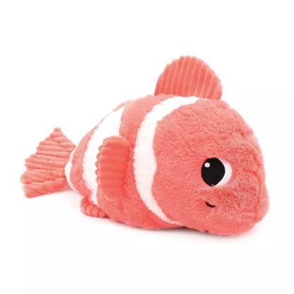 Les Ptipotos - Bigou il Pesce Pagliaccio Peluche Mamma e Cucciolo Corallo - 38 cm