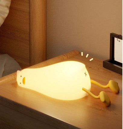 Lampada Notturna a Forma di Anatra – Luce LED Ricaricabile con Timer e 3 Livelli di Luminosità