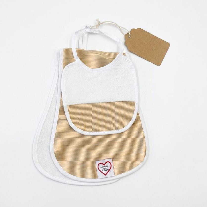 Set Neonato Bavaglino e Panno Spalla Antirigurgito in Spugna