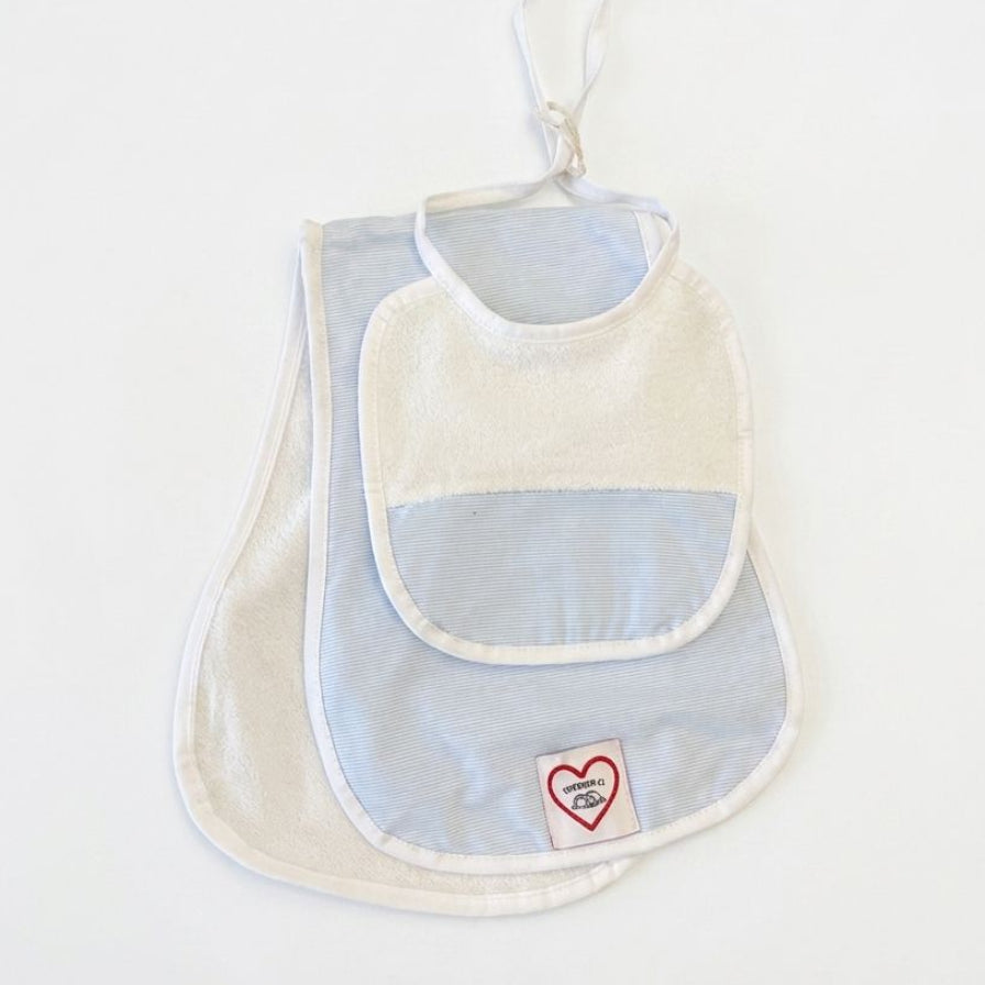Set Neonato Bavaglino e Panno Spalla Antirigurgito in Spugna