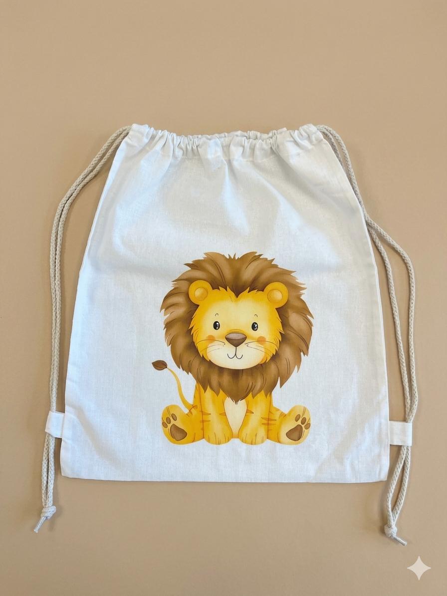 Sacchetto Asilo con Leone - Personalizzato