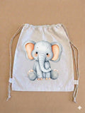 Sacchetto Asilo Personalizzato - Elefante
