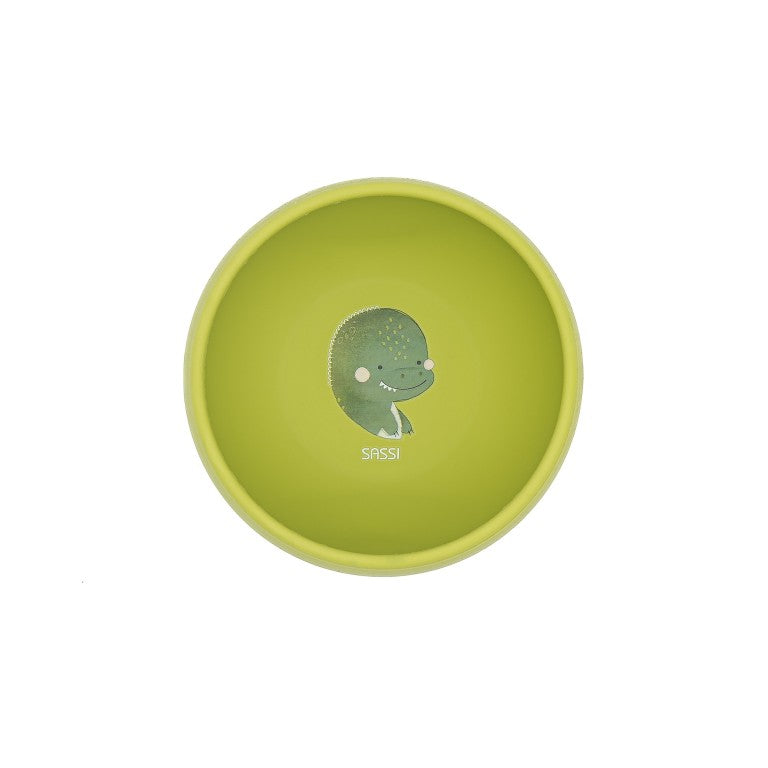Ciotola con ventosa in silicone - Dinosauro Cracky
