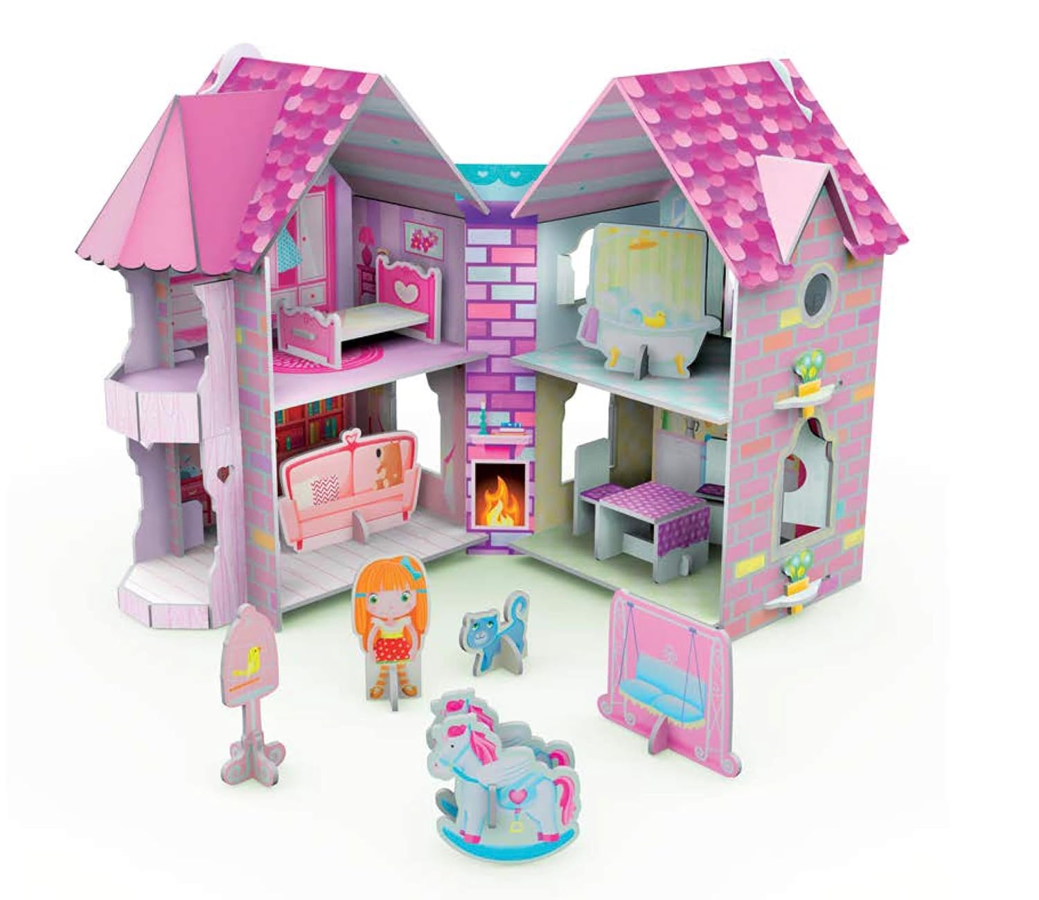 La Casa delle Bambole 3D – Sassi Junior | Libro + Modellino da Costruire | 5+ anni