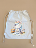 Sacchetto Asilo Personalizzato - Unicorno Picnic