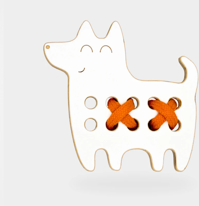 Bruno The Dog – Gioco delle Allacciature in Legno
