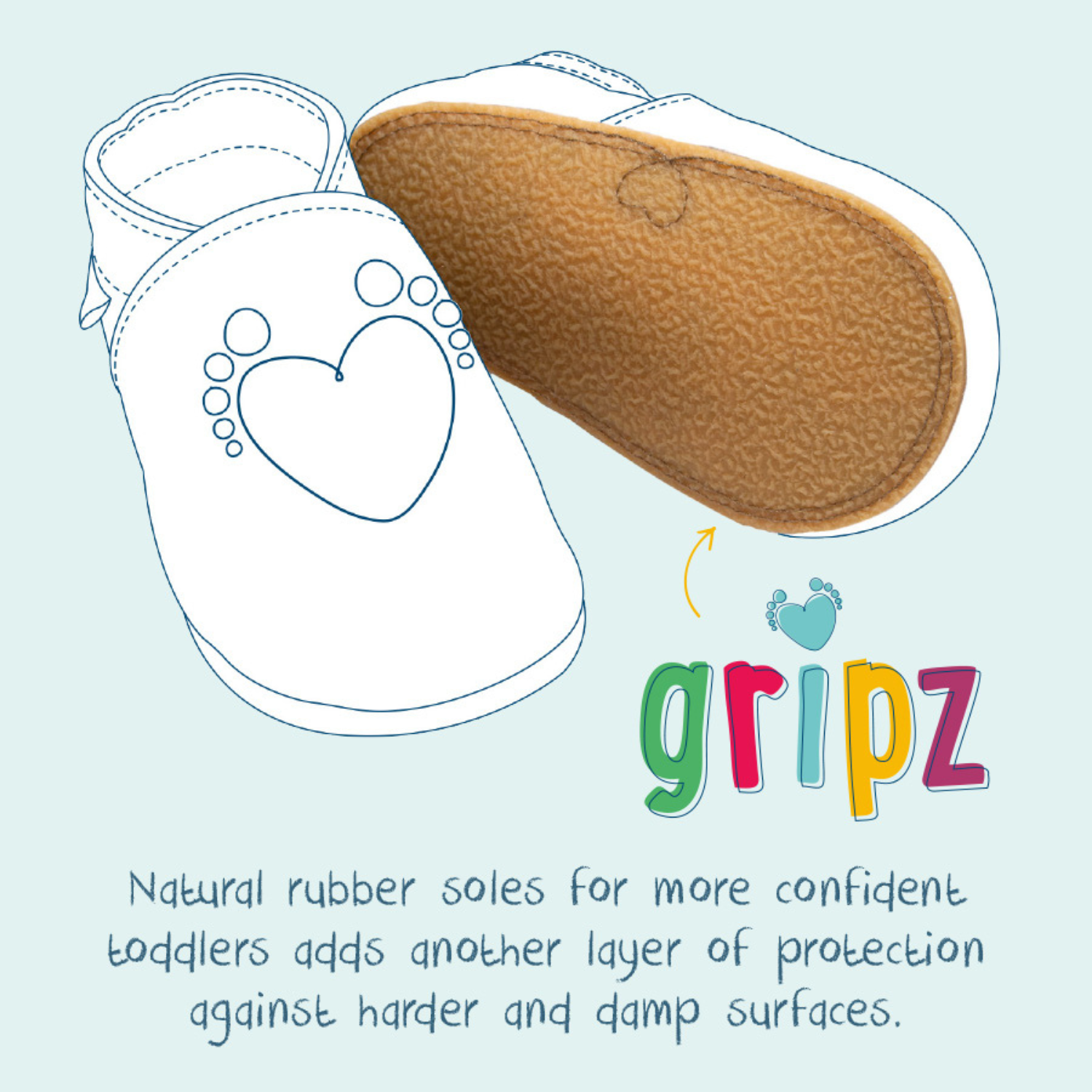 Babbucce in Cuoio Inch Blue Fairy Princess Gripz