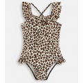 Costume leopardato fronte sfondo bianco