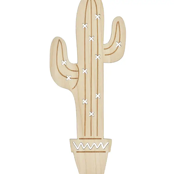 Segnalibro in Legno Cactus