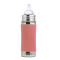 Pura Kiki Biberon in Acciaio Inox 325ml con Tettarella a Flusso Medio in Silicone – 3m+