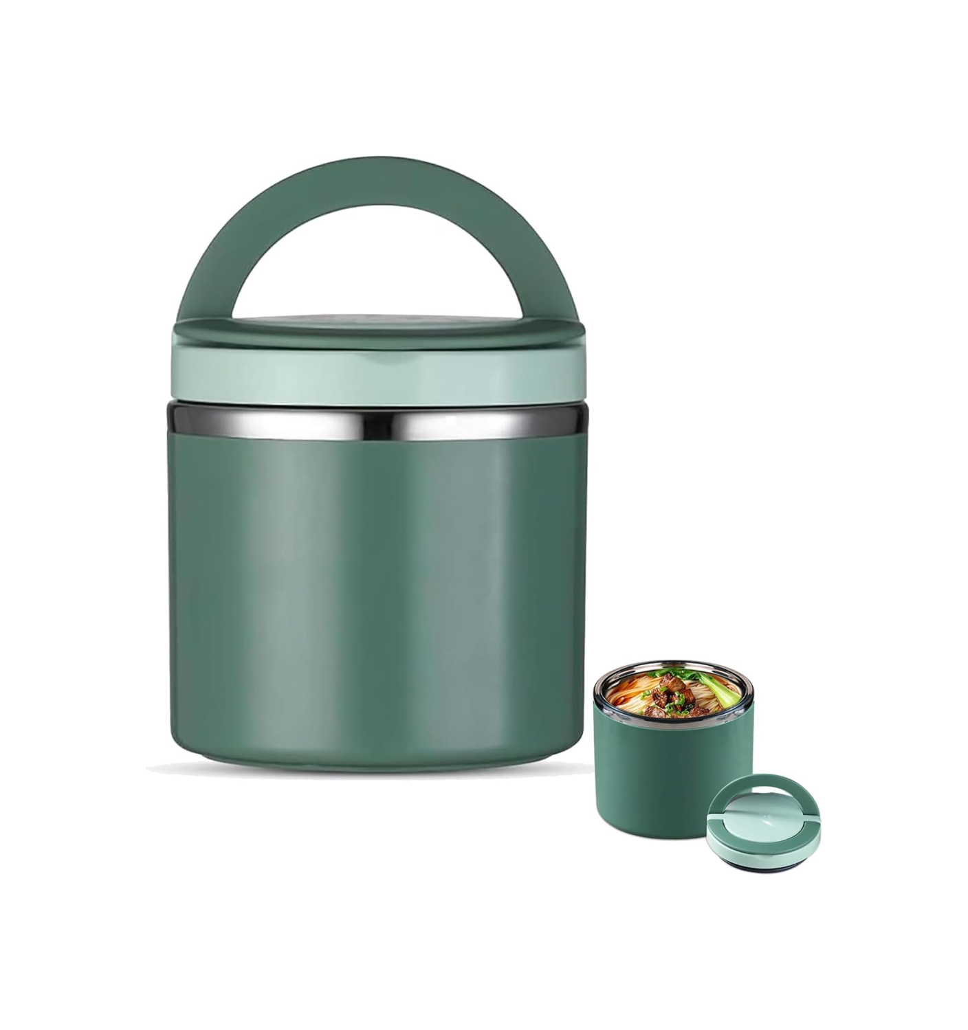 Lunch Box Termica 1L - Contenitore Isolante per Alimenti in Acciaio Inossidabile