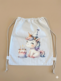 Sacchetto Asilo Personalizzato - Unicorno Compleanno