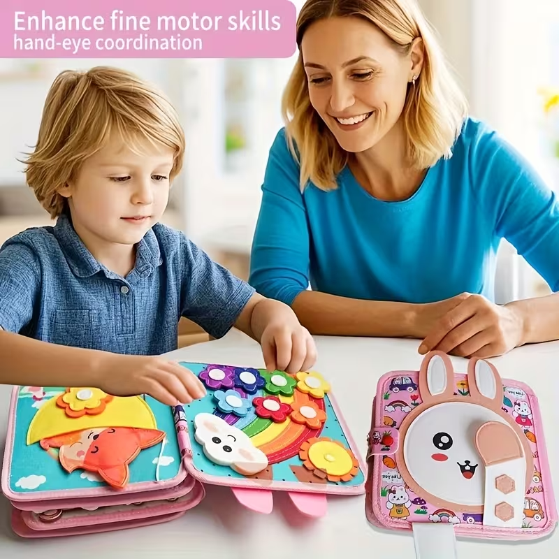 Libro Attivo Montessori Coniglietto Rosa – Joymaxx