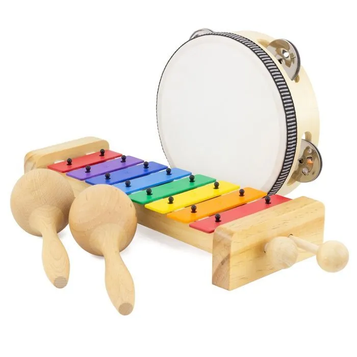 Set Musicale 3 Strumenti – Metallofono, Tamburello, Maracas – Ulysse
