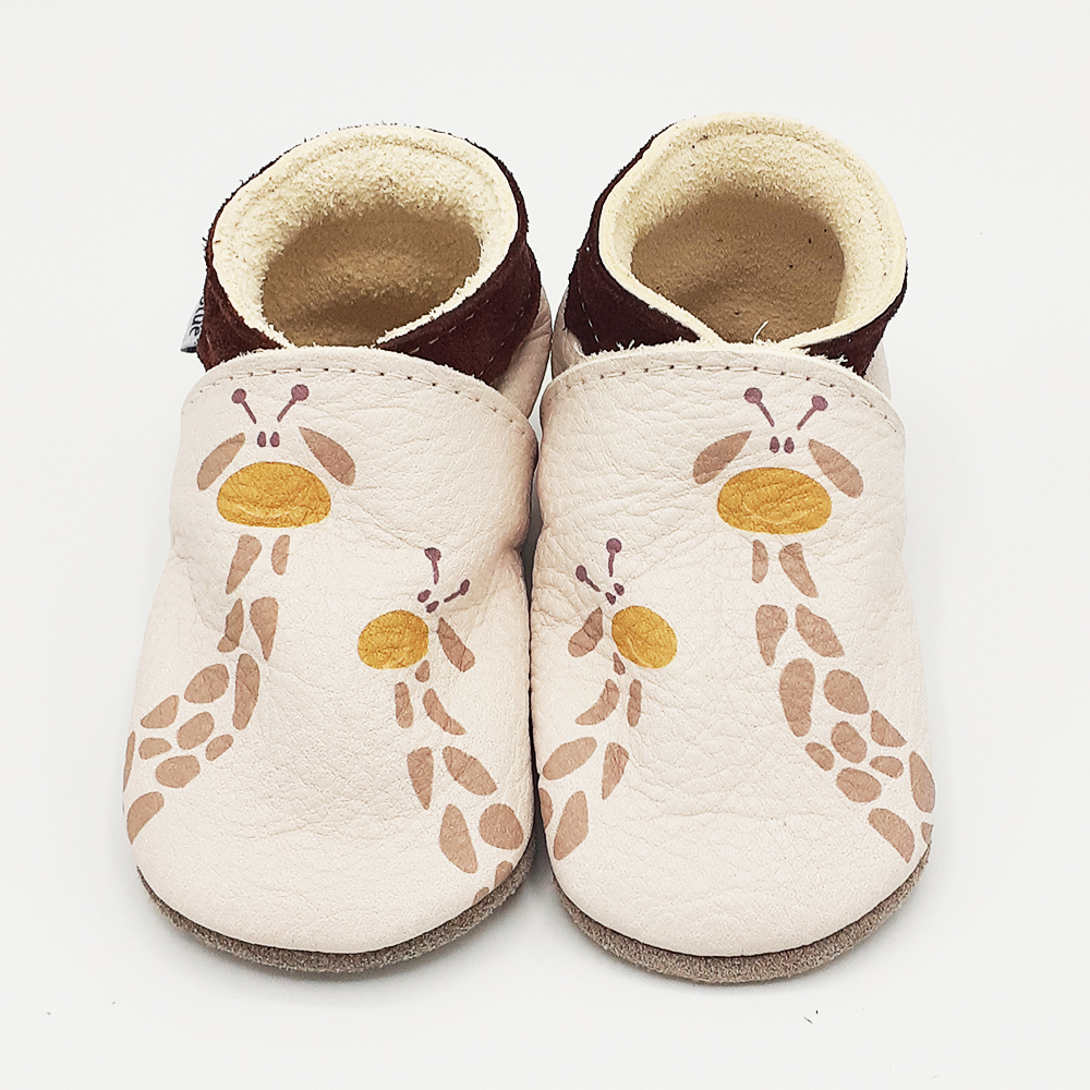 Babbucce in Cuoio Inch Blue Giraffa