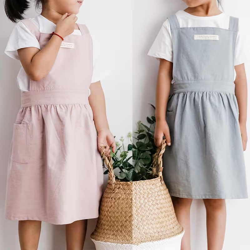 Grembiule in Cotone per Bambini - Spalline Incrociate