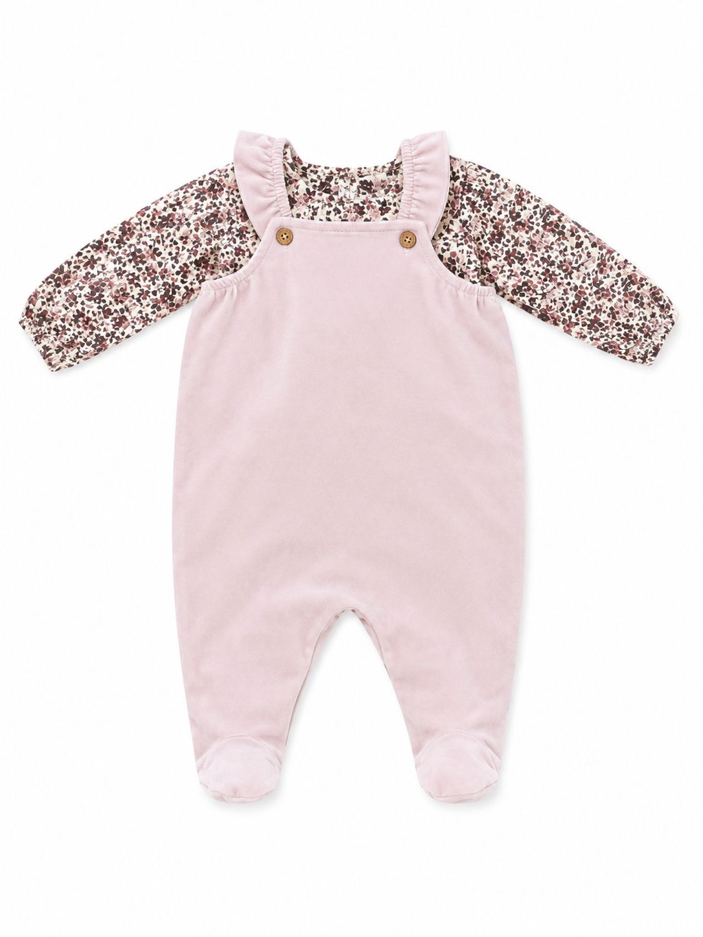 FIXONI Completino Salopette + Body Floreale