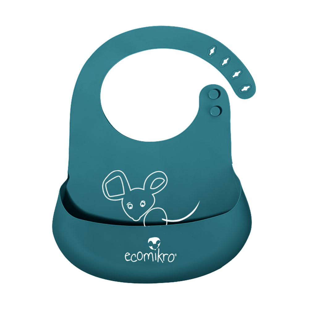 Ecomikro Bavaglino in Silicone con Tasca – L'Arcobaleno