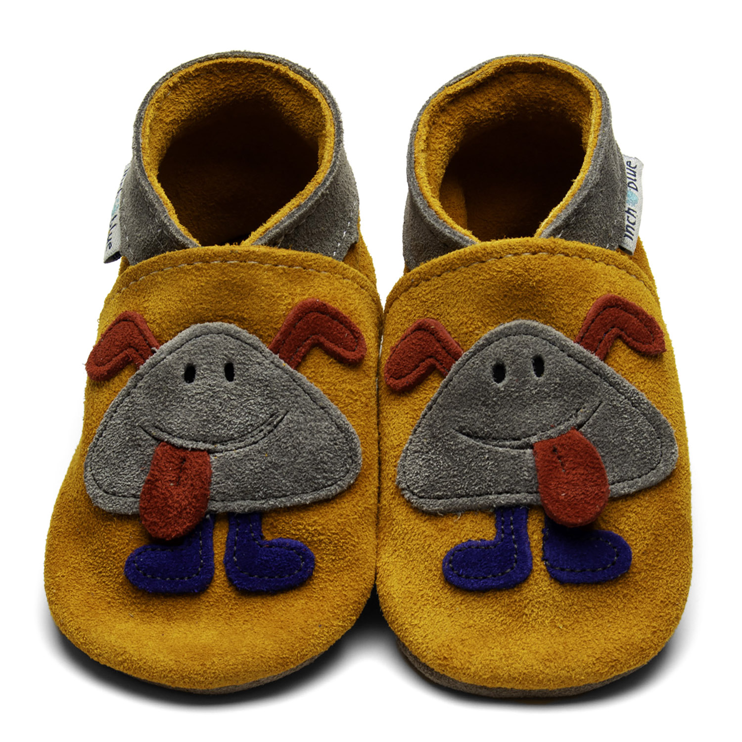 Babbucce in Cuoio Inch Blue Mostriciattolo