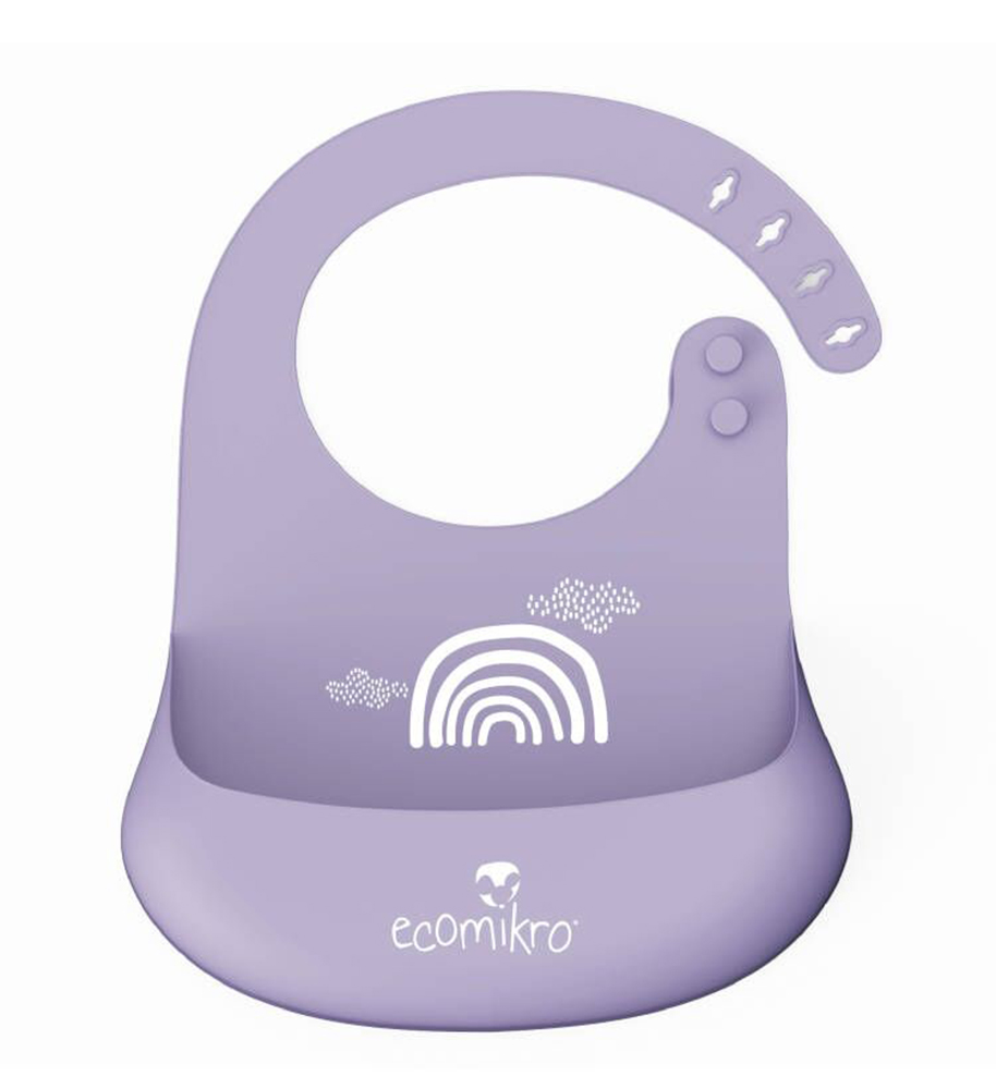 Ecomikro Bavaglino in Silicone con Tasca – L'Arcobaleno