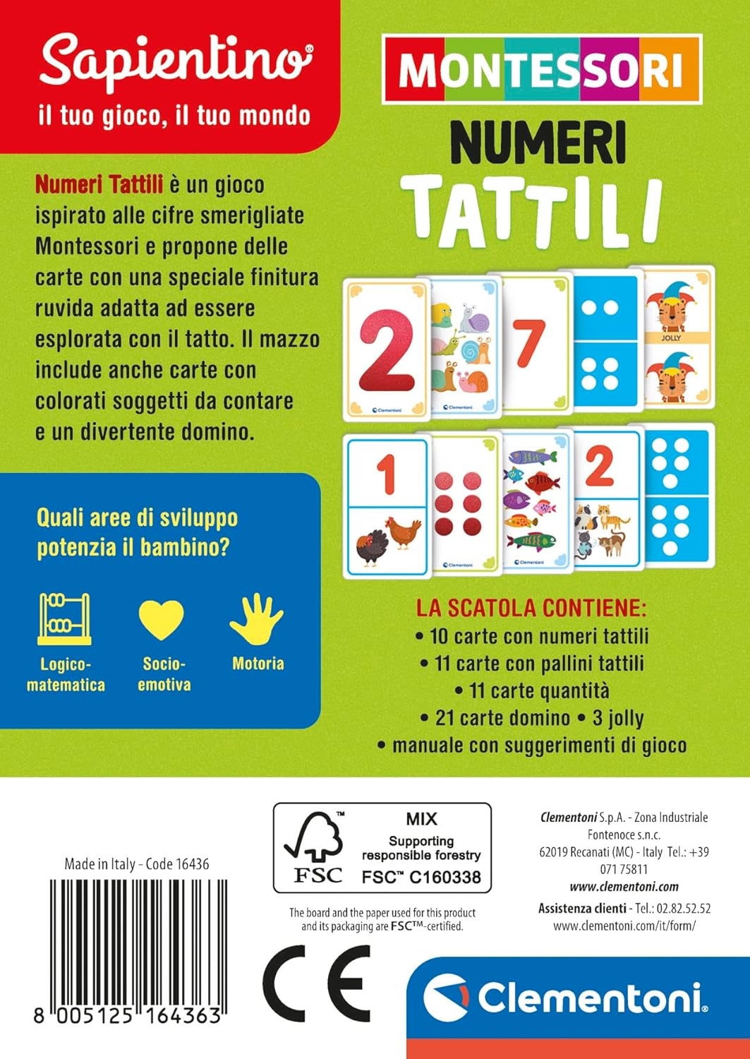 Sapientino Montessori - Numeri Tattili