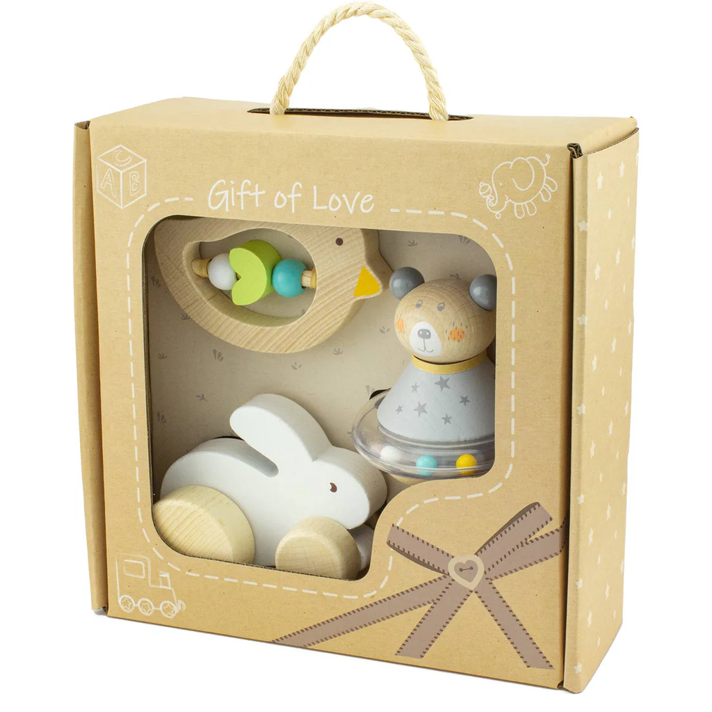 Gift of Love – Set Neonato Coniglio, Uccello e Orsacchiotto