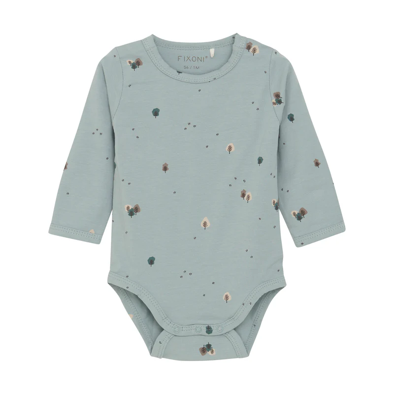 FIXONI Body Manica Lunga Cotone Biologico - Stampa All-Over