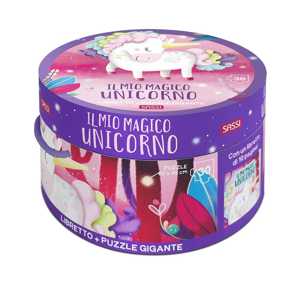 Il Mio Magico Unicorno – Sassi | Libretto + Puzzle Gigante 30 Pezzi | 3+ anni