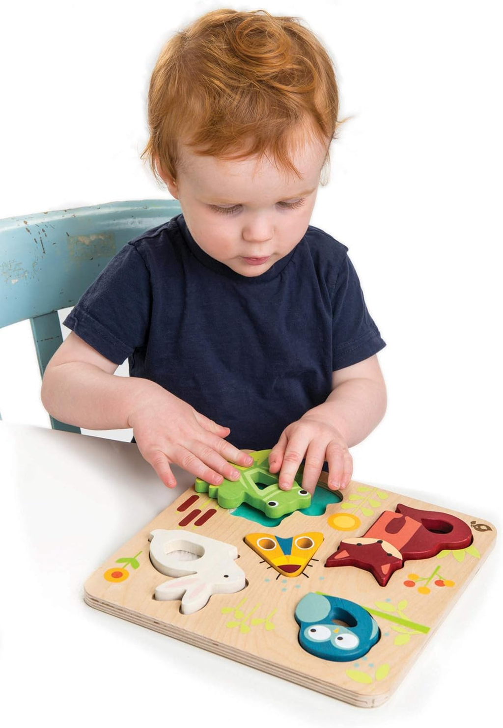 Tender Leaf Toys Touchy Feely Animals – Puzzle in Legno 5 Animali Sensoriali