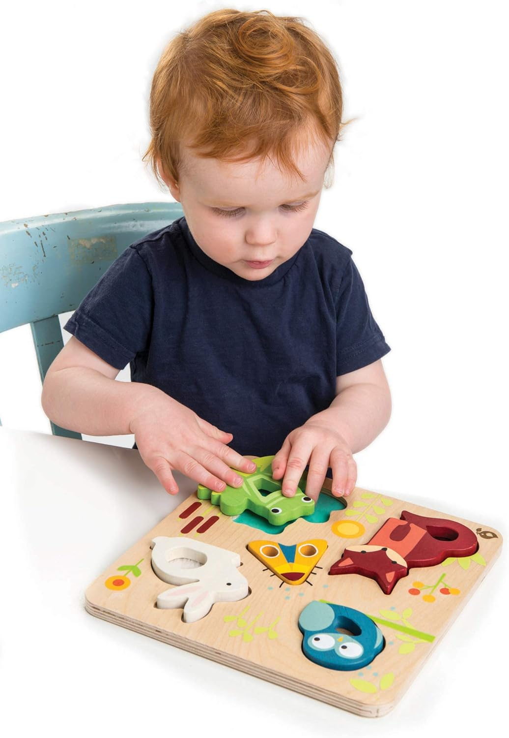 Tender Leaf Toys Touchy Feely Animals – Puzzle in Legno 5 Animali Sensoriali