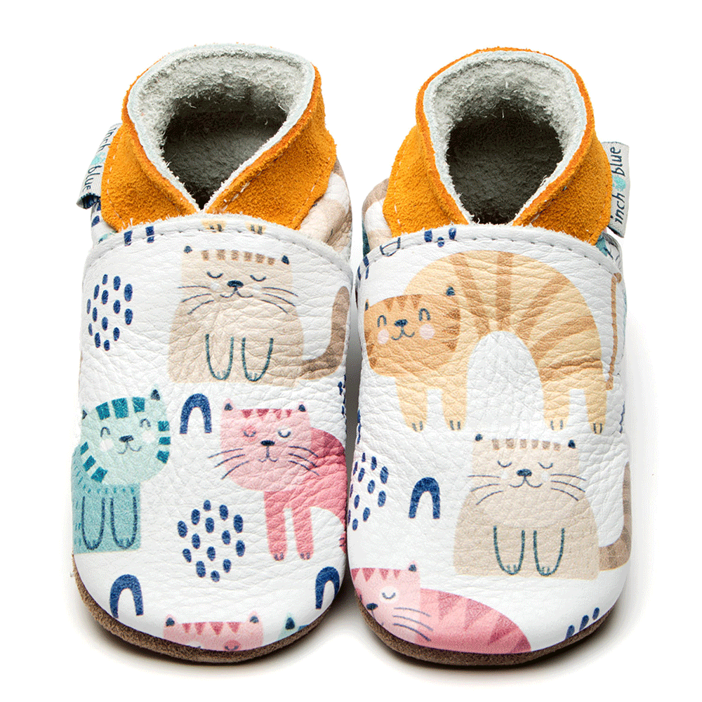 Babbucce in Cuoio Inch Blue Gattini