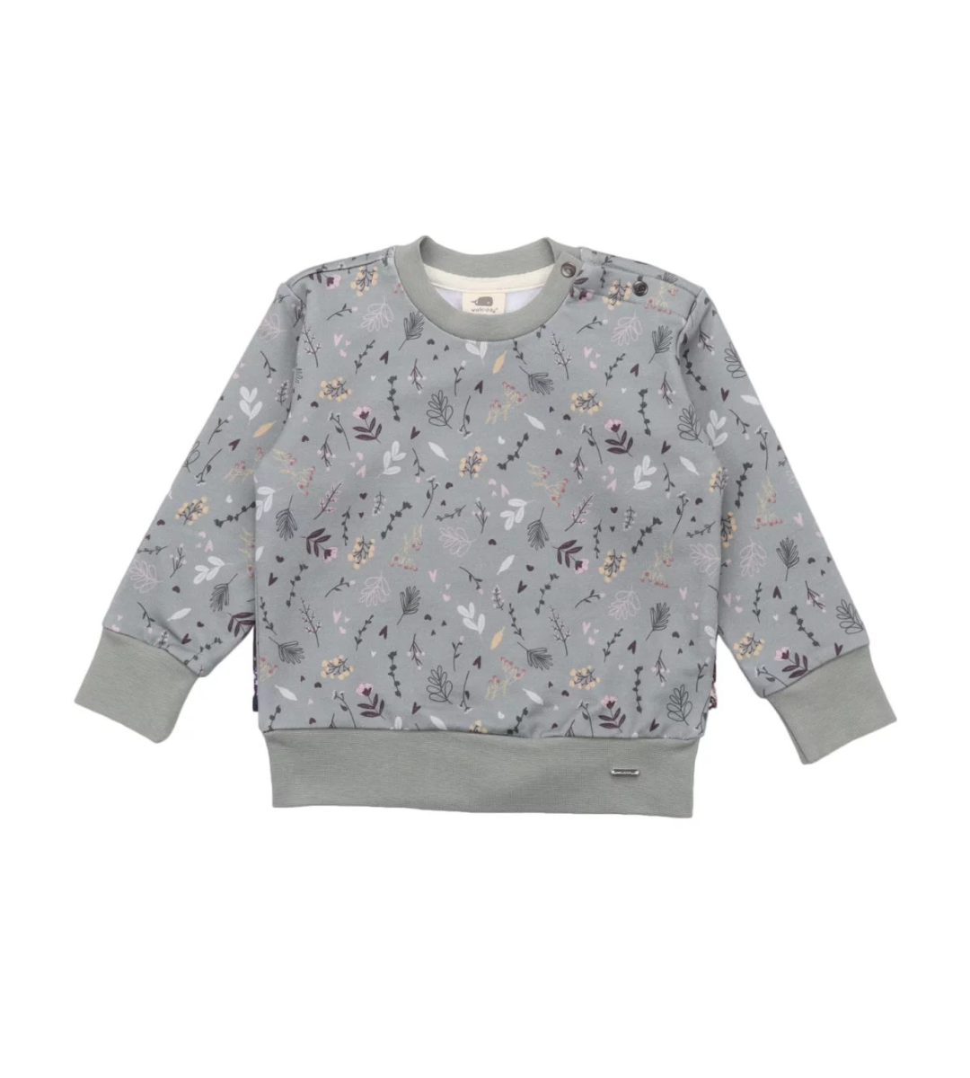 WALKIDDY Felpa Tiny Flowers - Stampa All-Over Floreale