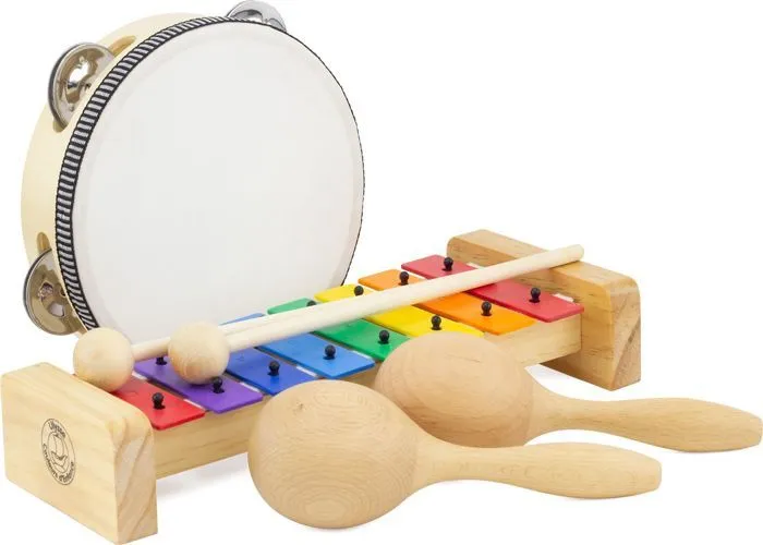 Set Musicale 3 Strumenti – Metallofono, Tamburello, Maracas – Ulysse