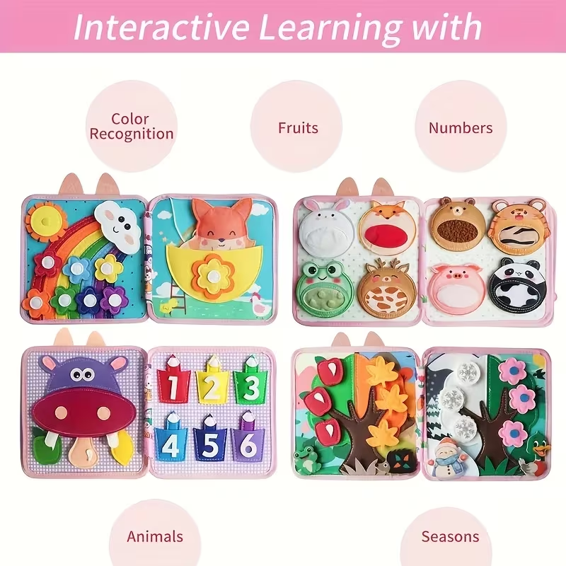 Libro Attivo Montessori Coniglietto Rosa – Joymaxx