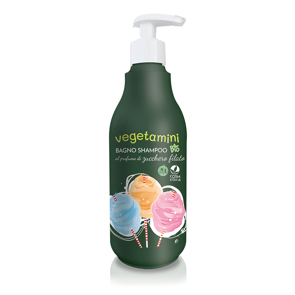 Vegetamini Bagno Shampoo Bio Zucchero Filato 500ml