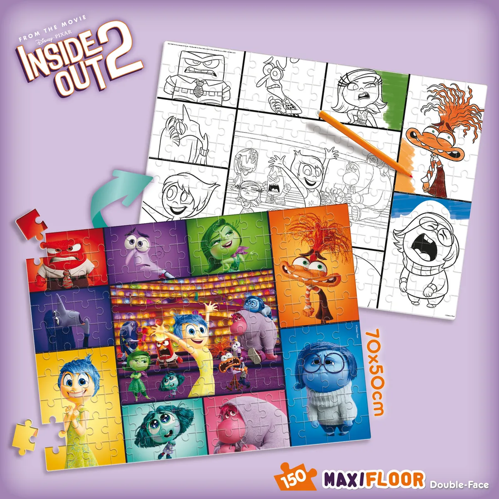 Puzzle Maxi Floor Double-Face 150 Pezzi Lisciani Disney Inside Out 2
