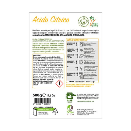 Acido Citrico Bio 500g – EcoCasa