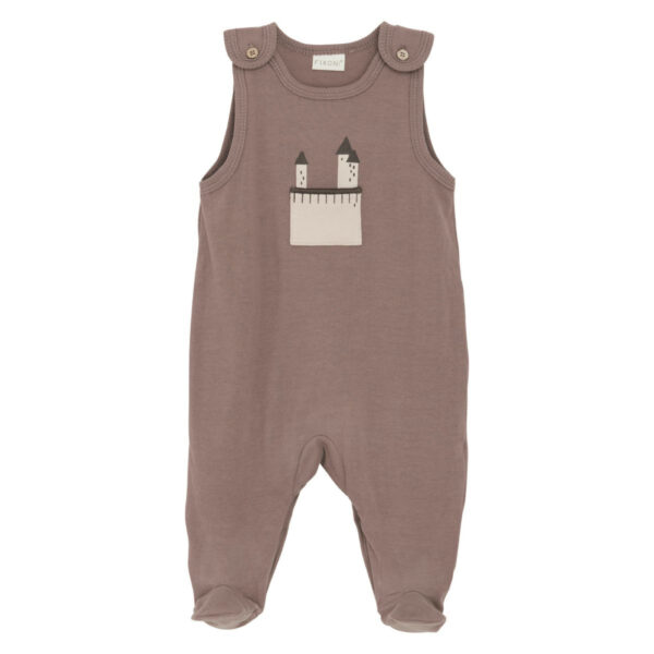 Fixoni Baby Set Body e Tutina - Draghi e Castelli - Tortora