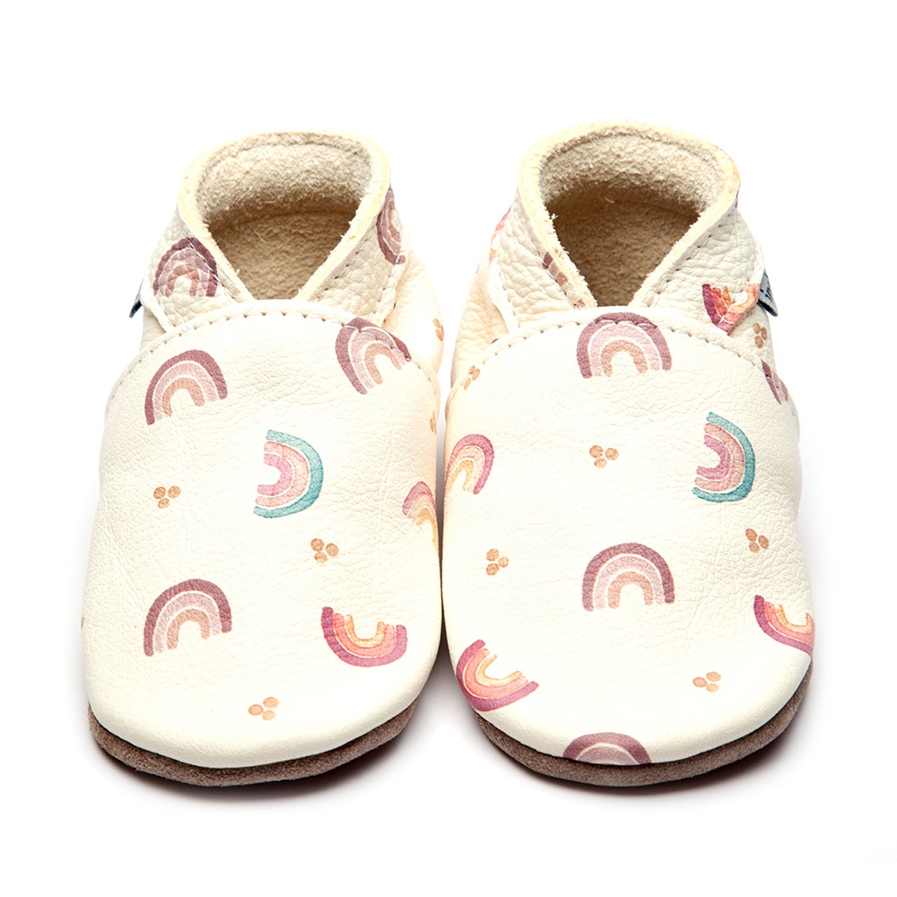 Babbucce in Cuoio Inch Blue Arcobaleno