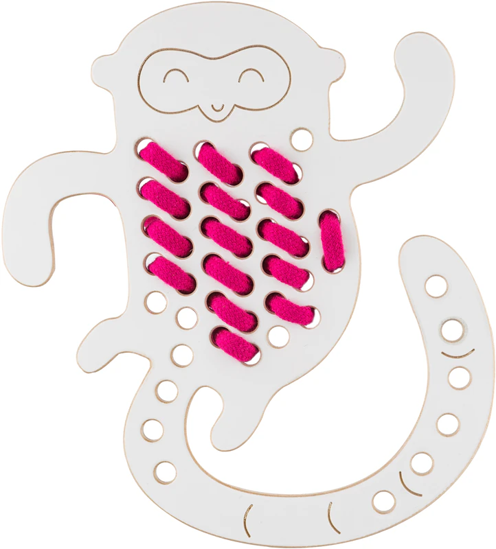 Amelia The Monkey – Gioco delle Allacciature in Legno