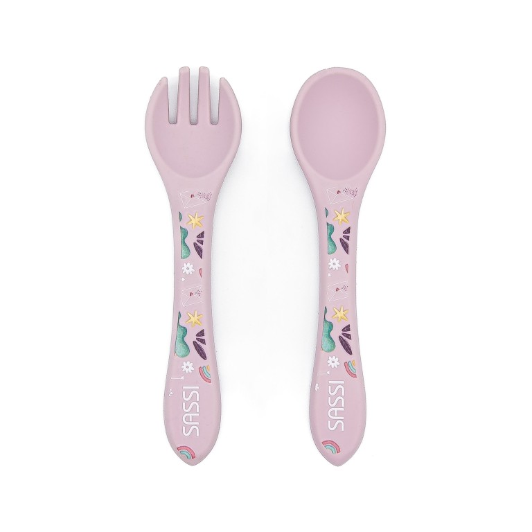 Posate in Silicone per Bambini – Unicorno Sparkly