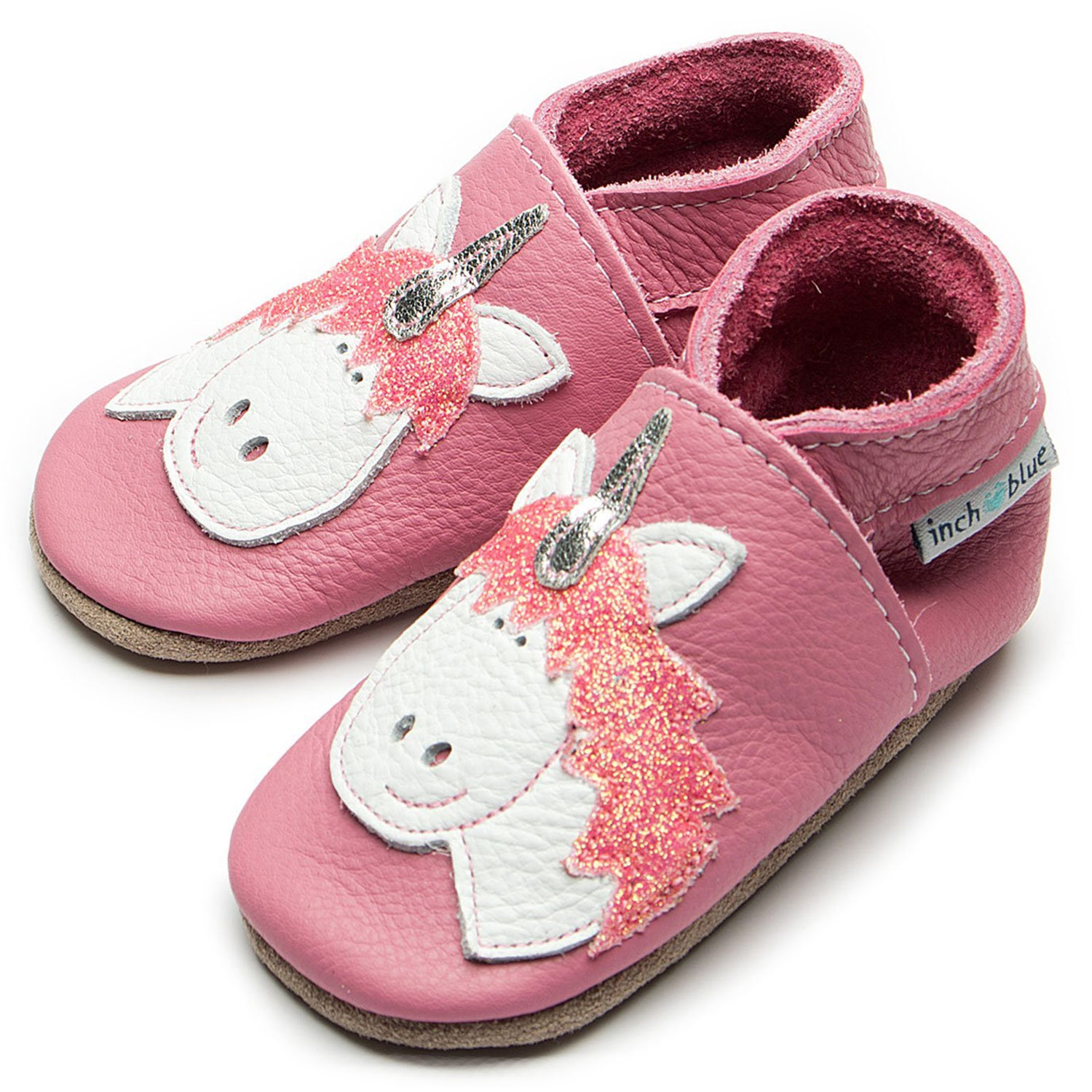 Babbucce in cuoio Unicorn Rose – Inch Blue