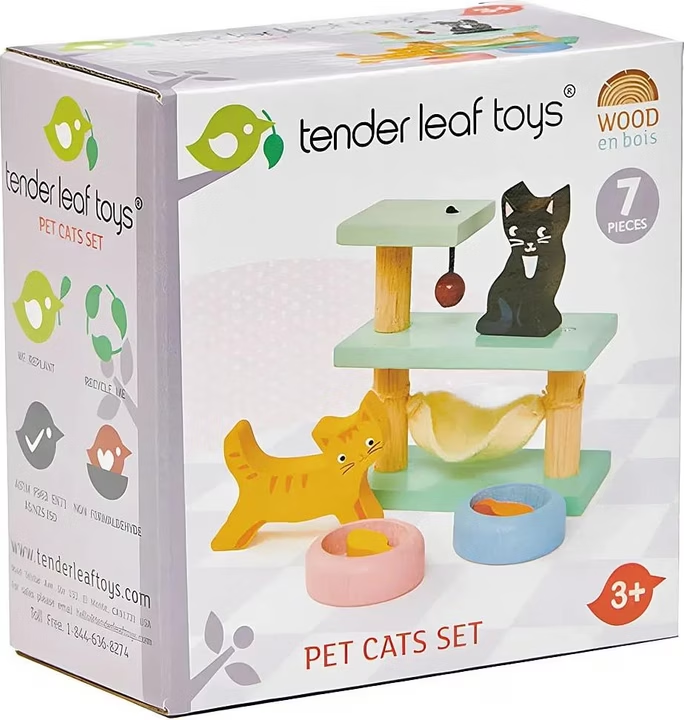 Tender Leaf Toys – Pet Cats Set (7 pezzi)