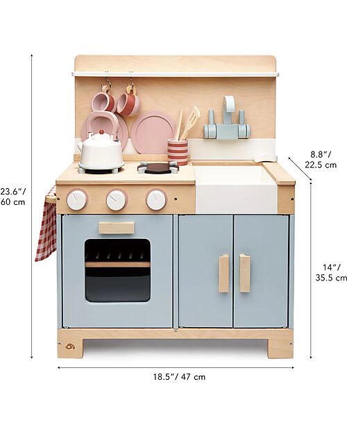 Cucina in Legno con Accessori - Per Piccoli Chef - Dai 3 Anni