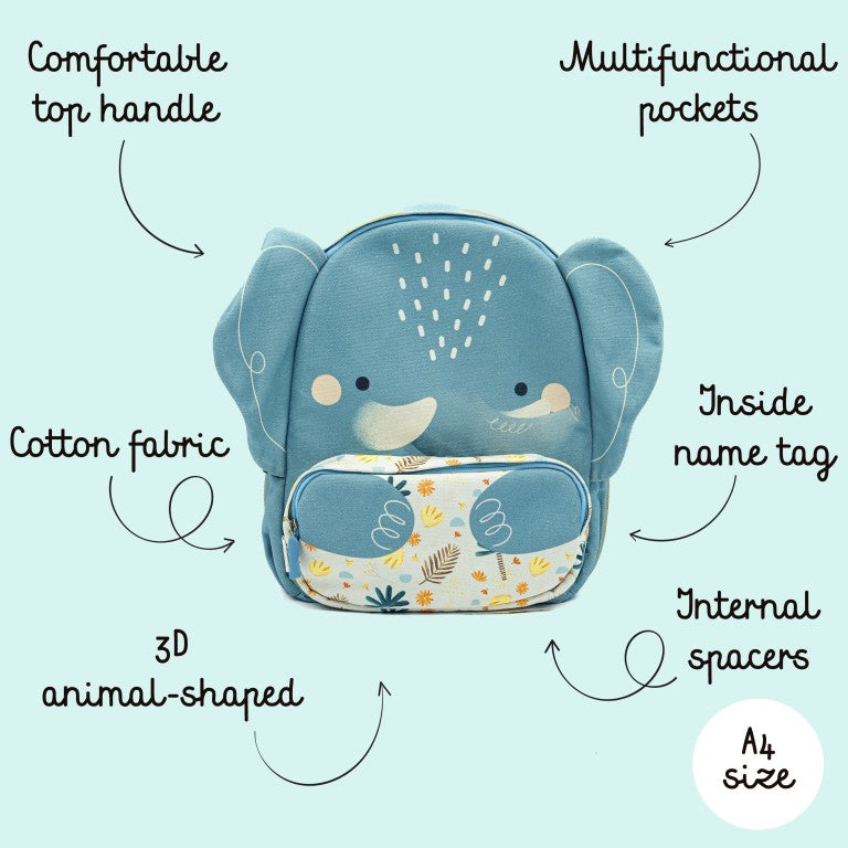 Zaino grande A4 - Elefante Chewy